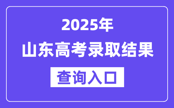 2025年山东高考录取结果查询入口:http://www.sdzk.cn/