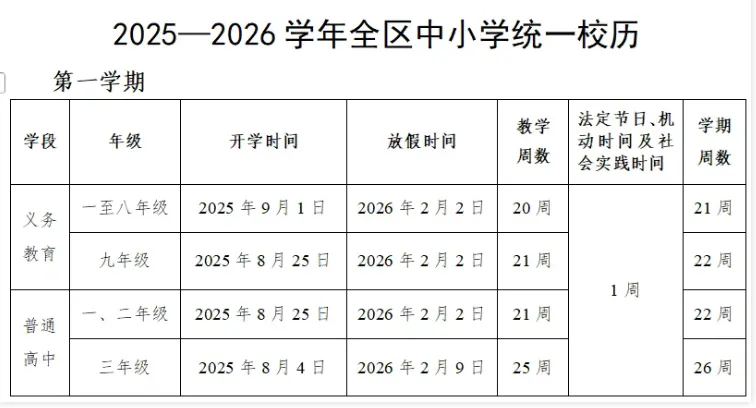 2026年广西中小学寒假放假时间表,几月几号开始放寒假