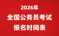 2026年全国各省市公务员考试
