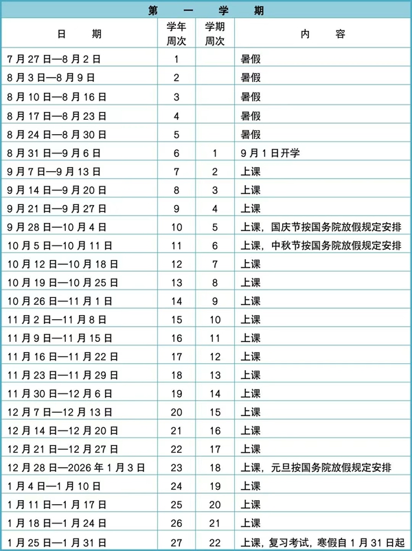 2026年深圳市中小学寒假放假时间表,1月31日开始放假