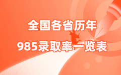 全国各省历年985录取率一览表