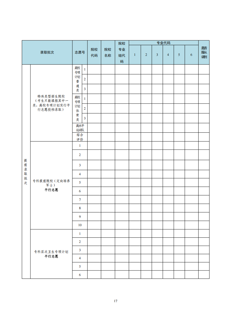 2026年广东高考志愿表格填写范本(附查找入口及志愿数量)