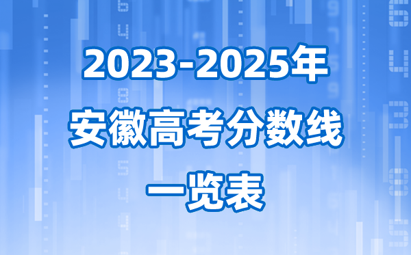 安徽省近三年高考录取分数线一览表(2026参考)