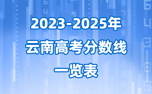 云南省近三年高考录取分数线一览表(2026参考)