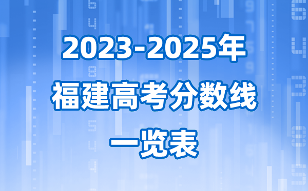 福建省近三年高考录取分数线一览表(2026参考)