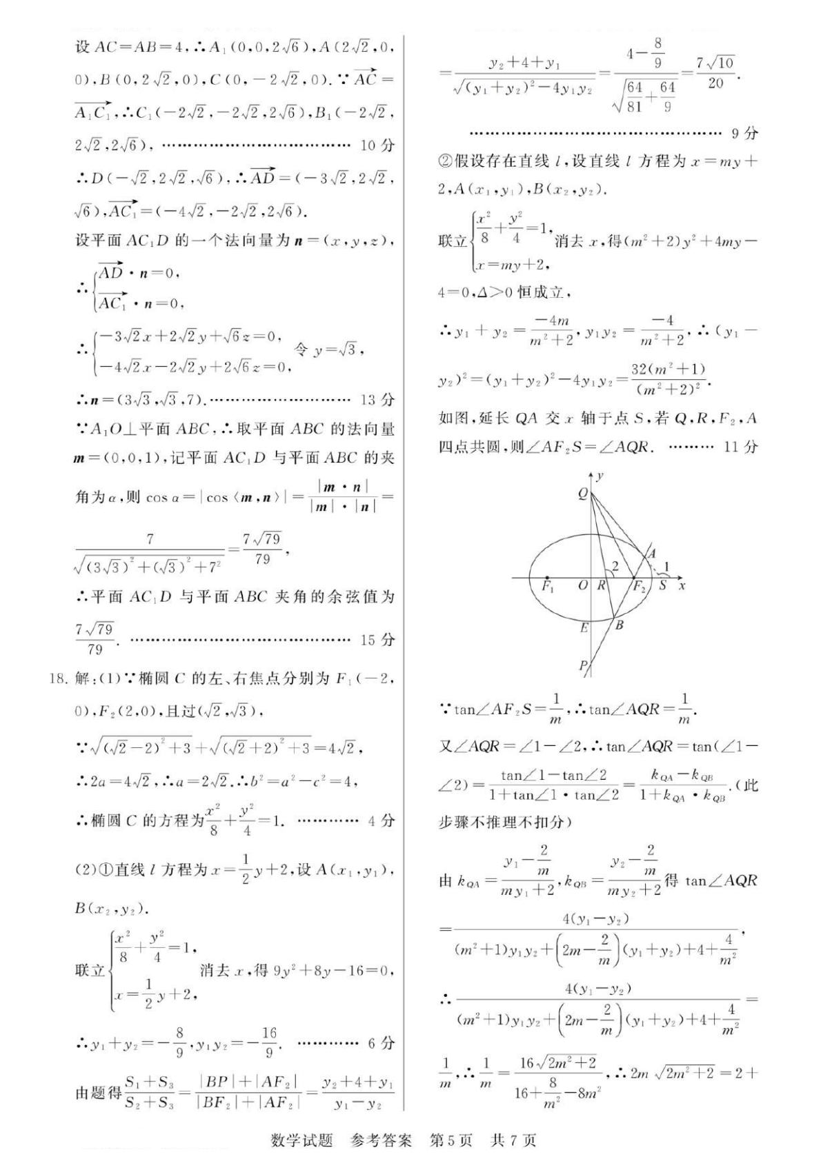 2026八省联考数学答案解析(T8完整版)第五页