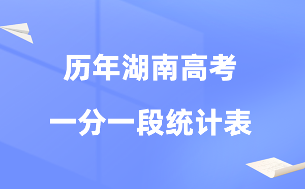 湖南省近三年高考一分一段统计对比表及数据分析(2023-2025)