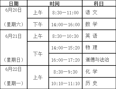 2026年陕西中考时间及具体科目时间安排一览表（10市完整版）