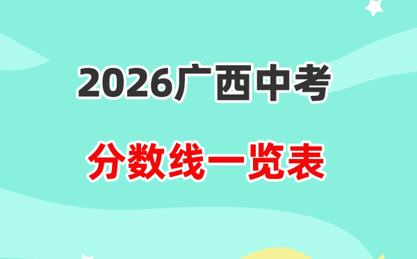2026广西各地市中考录取分数线汇总表,历年分数线一览