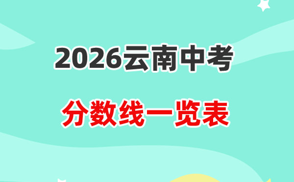 2026云南省各地市中考录取分数线汇总表,历年分数线一览