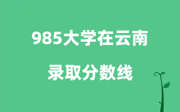 各所985大学在云南的录取分数线是多少分（2026参考）