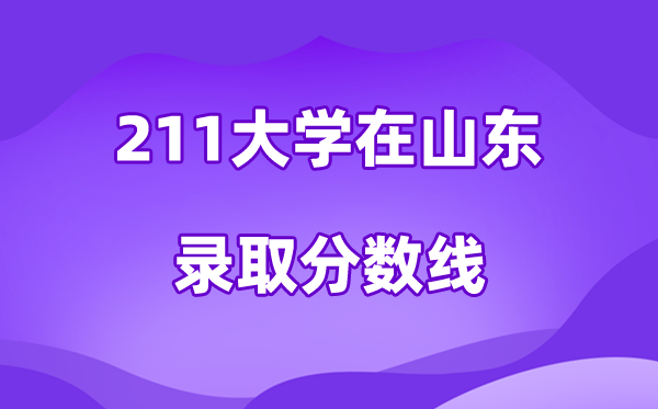 211大学在山东录取分数线及位次一览表（2026参考）