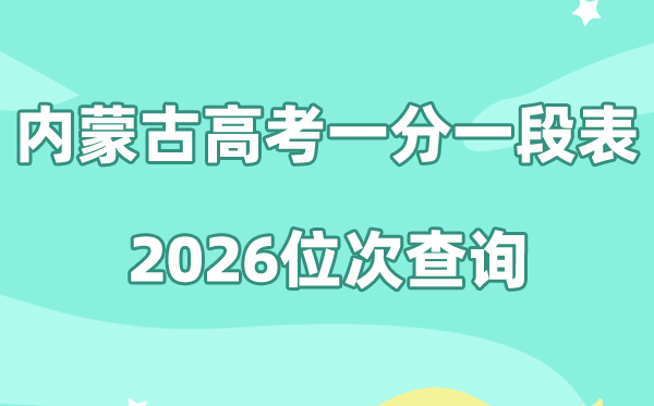 内蒙古高考一分一段表2026年位次查询表（含物理+历史）