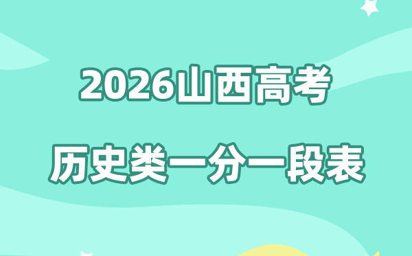 2026年山西高考一分一段表（历史类）公布「附2022-2025历年」