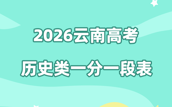 2026年云南高考一分一段表（历史类）公布「附2024-2025历年」