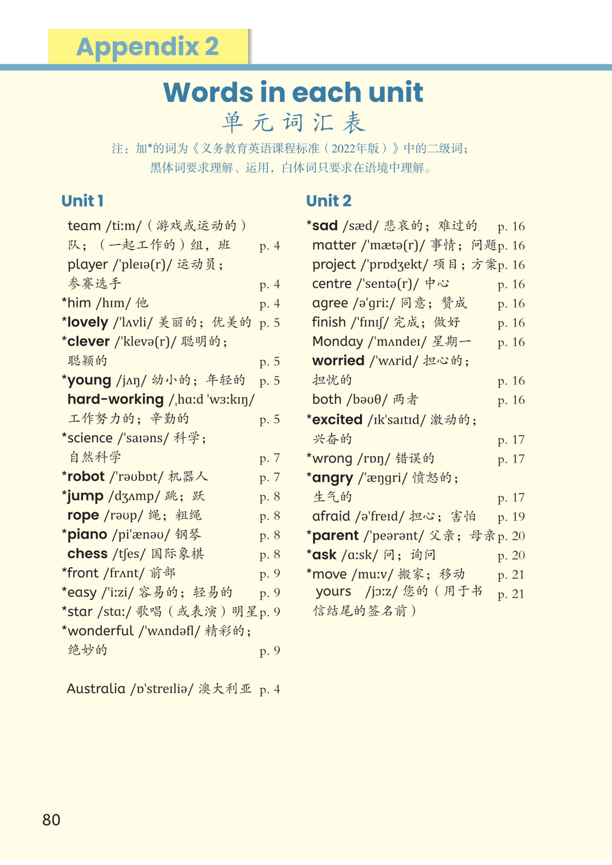 人教版PEP五年级上册英语单词表图片完整版（2026新版）