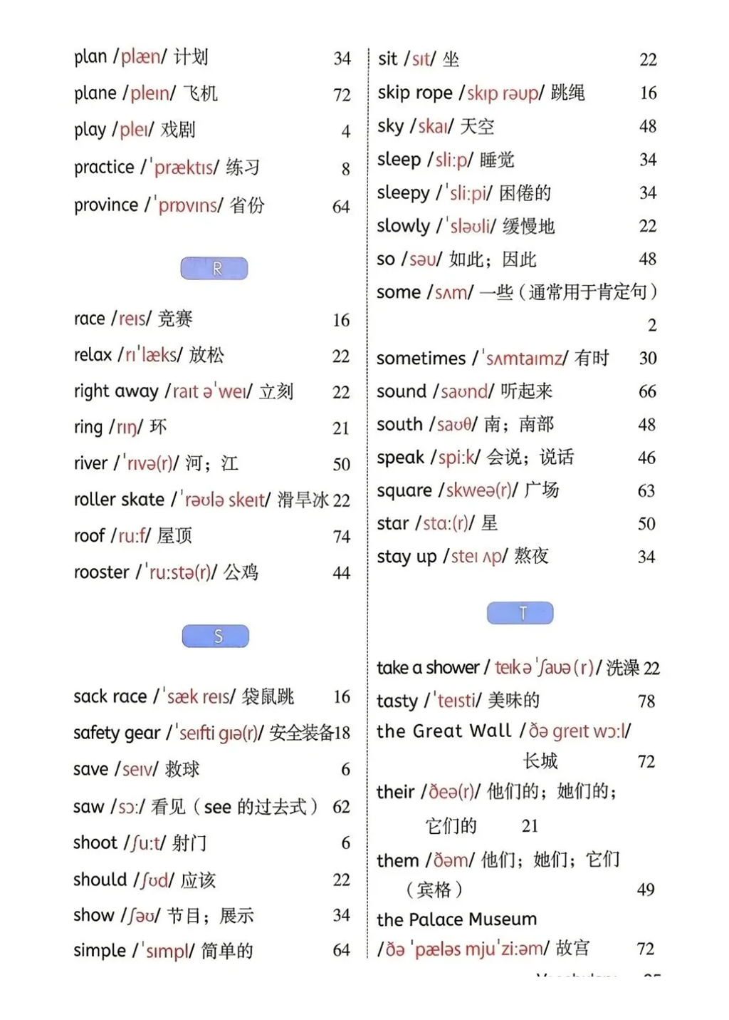 2026新冀教版五年级上册英语单词表/词汇表