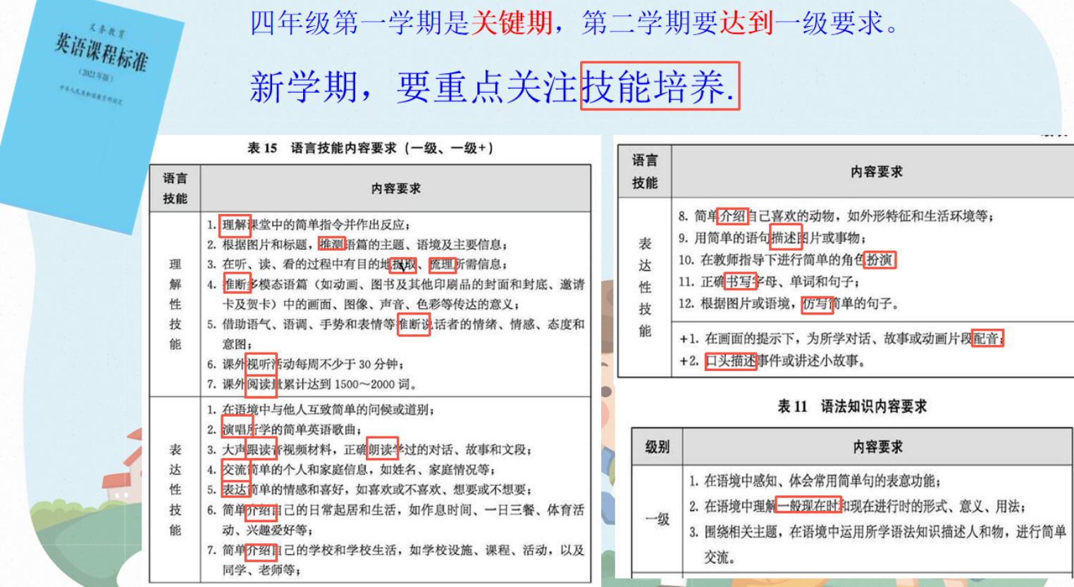 外研版小学英语四年级上册课后单词表、词汇表
