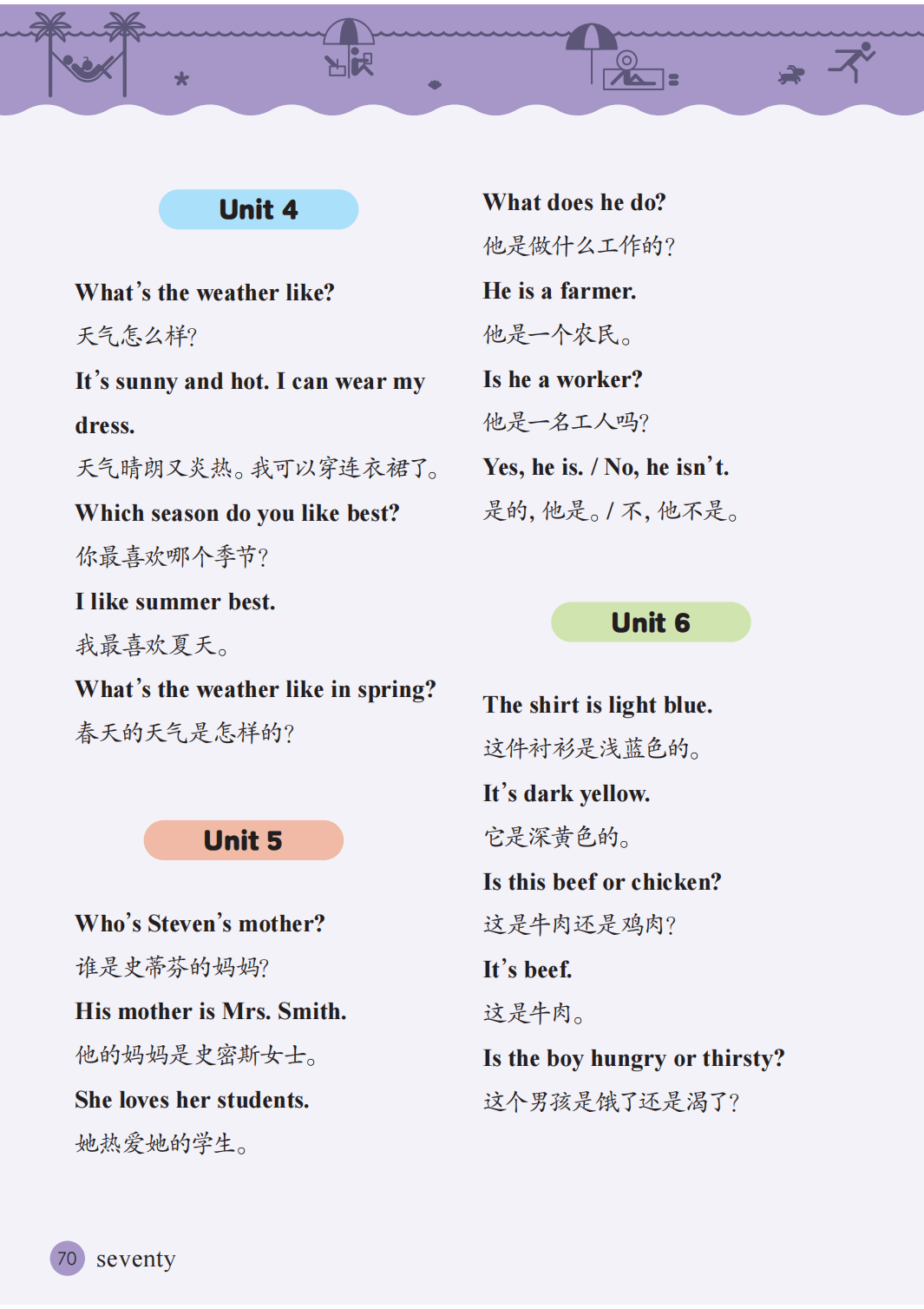 接力版四年级上册小学英语单词表(Unit1-8)