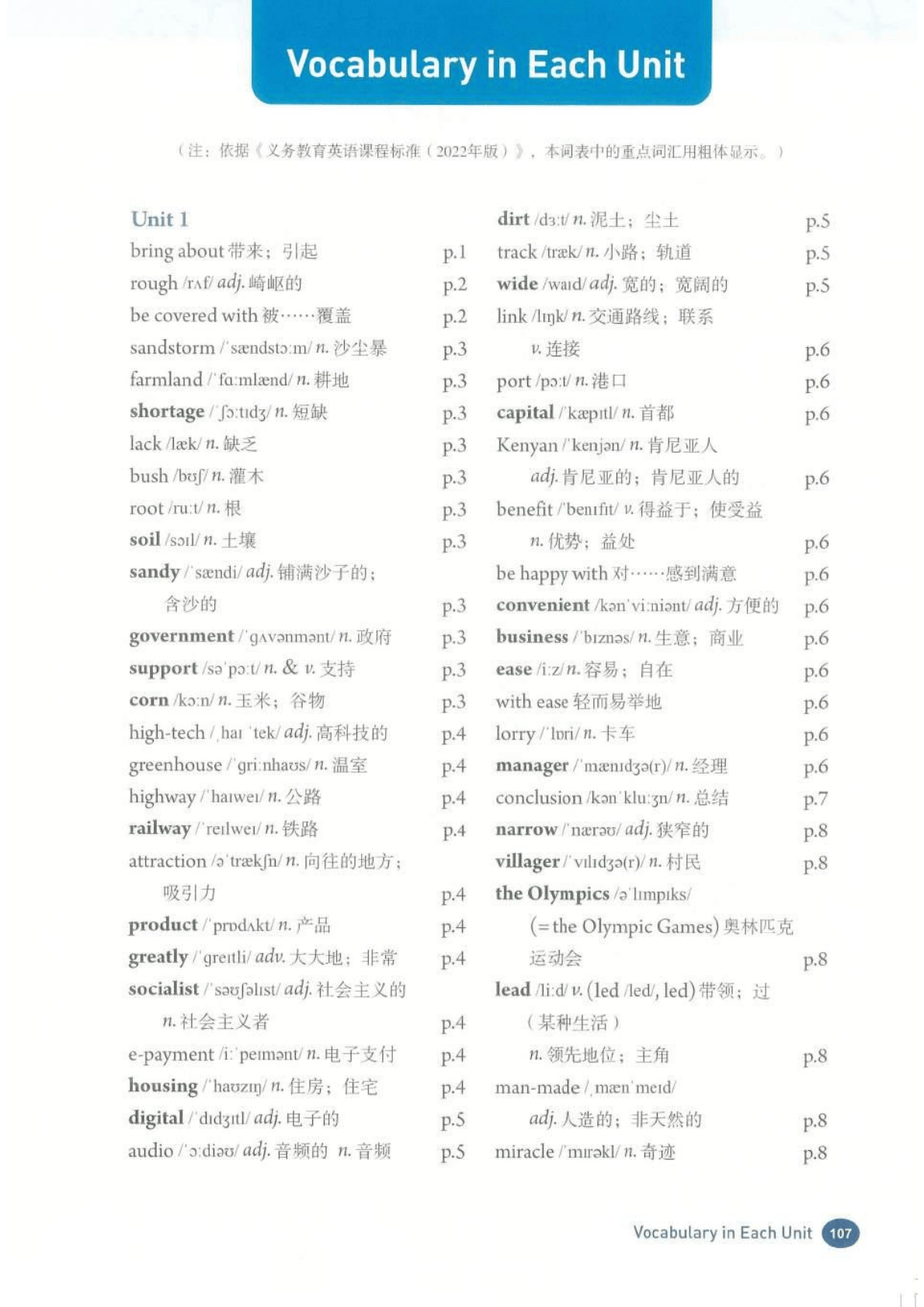 人教版九年级上册初三英语单词表/词汇表