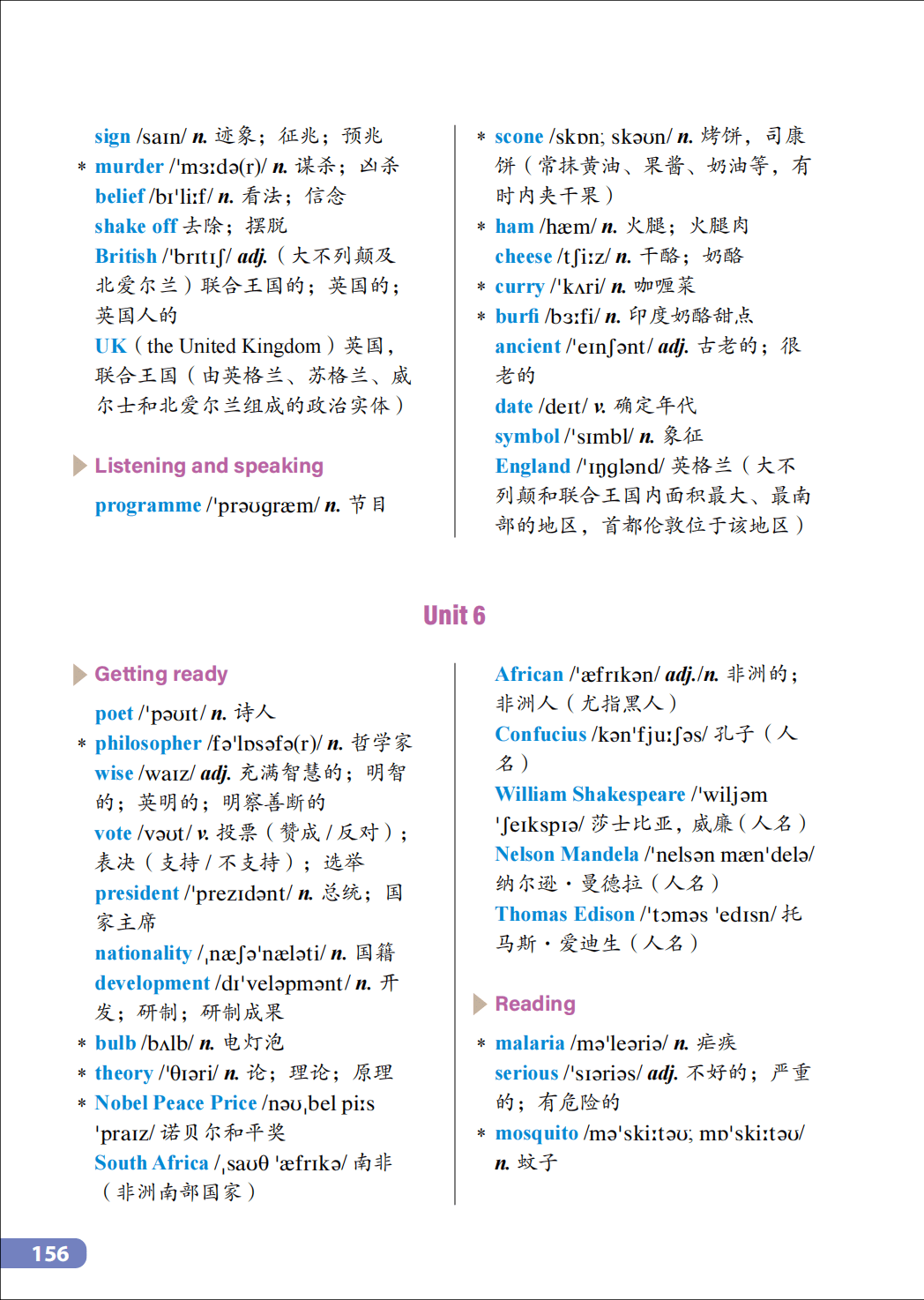 沪外教版八年级上册初二英语单词表/词汇表