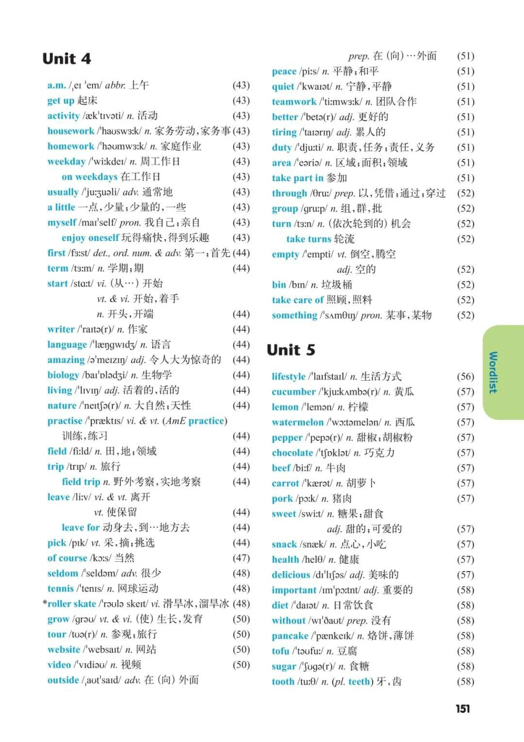 译林版初一英语七年级上册单词表/词汇表(全)