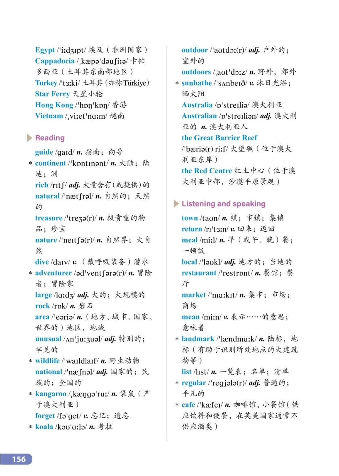 沪外教版七年级上册英语单词表,初一英语词汇表
