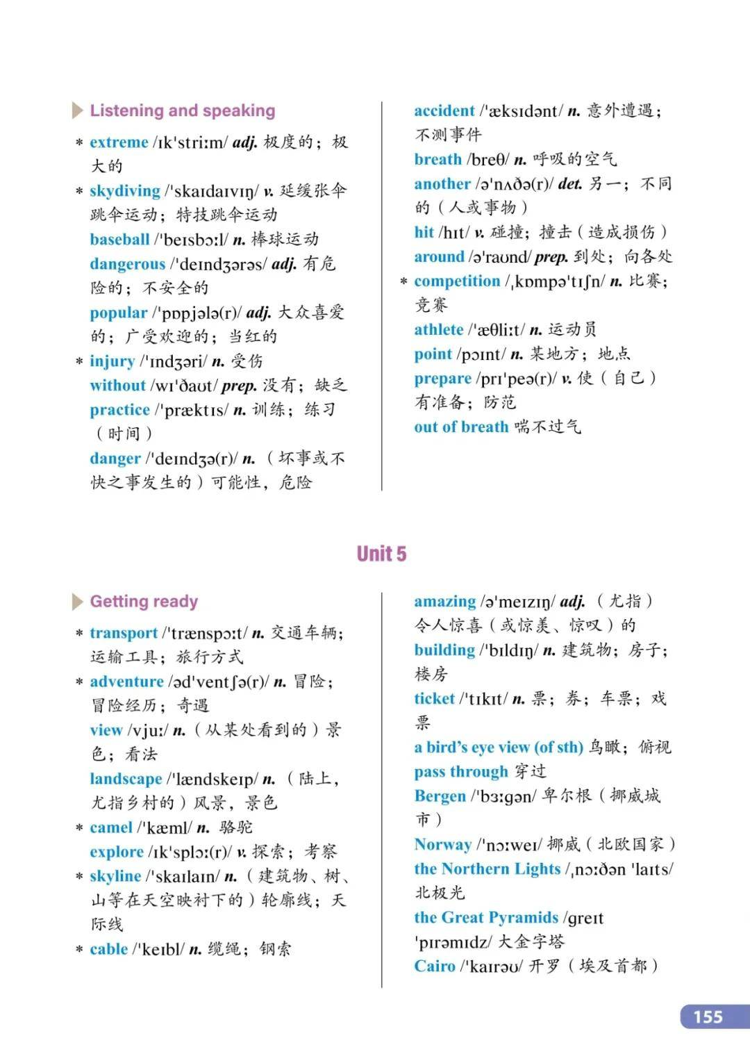 沪外教版七年级上册英语单词表,初一英语词汇表